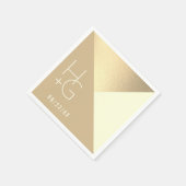 Moderne minimalistische geometrische bruiloft servet (Hoek)