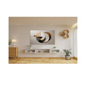 Moderne minimalistische geometrische cirkels Abstr Foto Afdruk