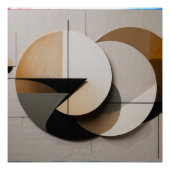 Moderne minimalistische geometrische cirkels Abstr Perfect Poster (Voorkant)