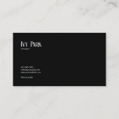 Moderne minimalistische geometrische grijs en zwar visitekaartje (Achterkant)
