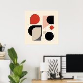 Moderne minimalistische geometrische kunst poster (Thuiskantoor)