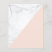 Moderne minimalistische geometrische marmerpromoti flyer (Achterkant)
