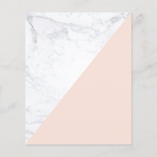Moderne minimalistische geometrische marmerpromoti flyer (Achterkant)