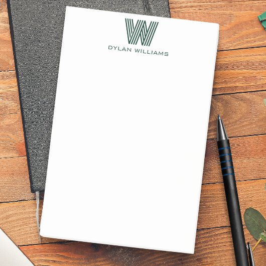 Moderne Minimalistische Geometrische Monogram Aang Post-it® Notes