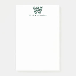 Moderne minimalistische geometrische monogram op m post-it® notes