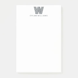 Moderne minimalistische geometrische monogram op m post-it® notes