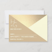 Moderne, minimalistische Geometrische RSVP-Kaart Kaart (Voorkant)