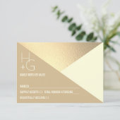 Moderne, minimalistische Geometrische RSVP-Kaart Kaart (Staand voorkant)