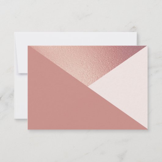 Moderne, minimalistische Geometrische RSVP-Kaart Kaart (Achterkant)