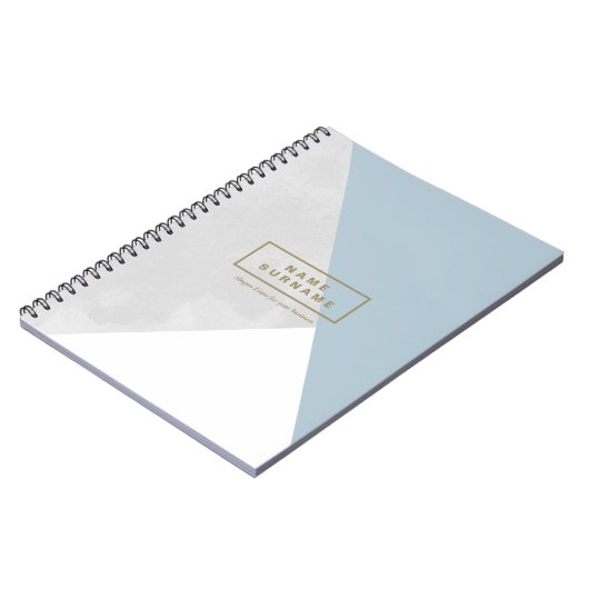 Moderne, minimalistische geometrische wervelfoto notitieboek (Linkerzijde)