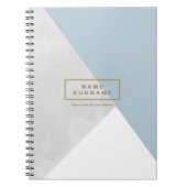 Moderne, minimalistische geometrische wervelfoto notitieboek (Voorkant)
