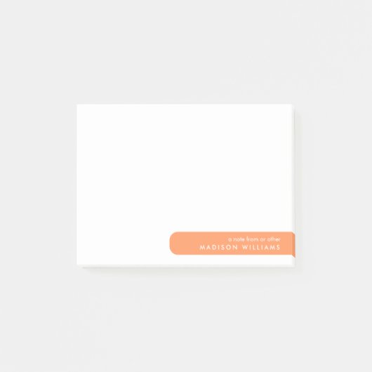 Moderne minimalistische gepersonaliseerde briefpap post-it® notes (Voorkant)