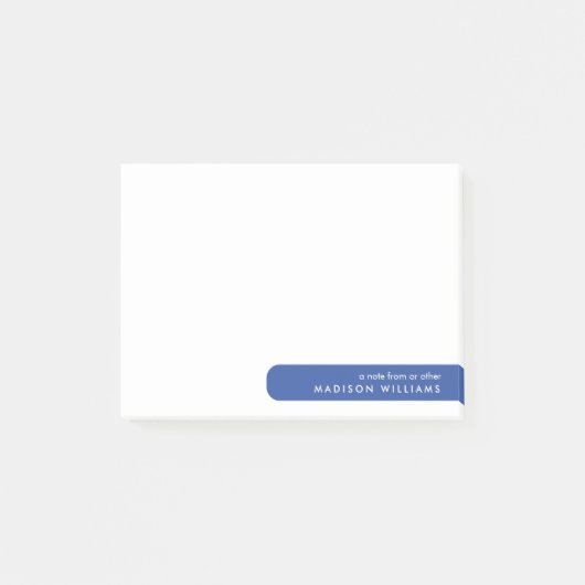 Moderne minimalistische gepersonaliseerde briefpap post-it® notes (Voorkant)