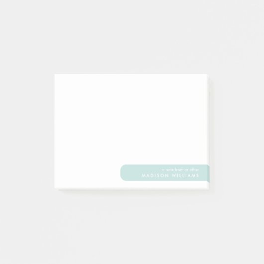 Moderne minimalistische gepersonaliseerde briefpap post-it® notes (Voorkant)