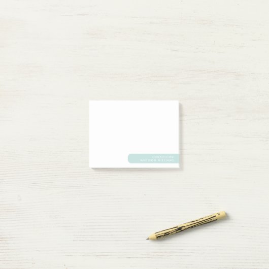 Moderne minimalistische gepersonaliseerde briefpap post-it® notes (Op bureau)