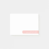 Moderne minimalistische gepersonaliseerde briefpap post-it® notes (Voorkant)