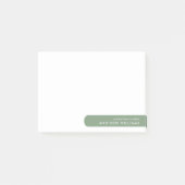 Moderne minimalistische gepersonaliseerde briefpap post-it® notes (Voorkant)