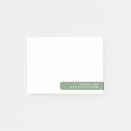Moderne minimalistische gepersonaliseerde briefpap post-it® notes (Voorkant)