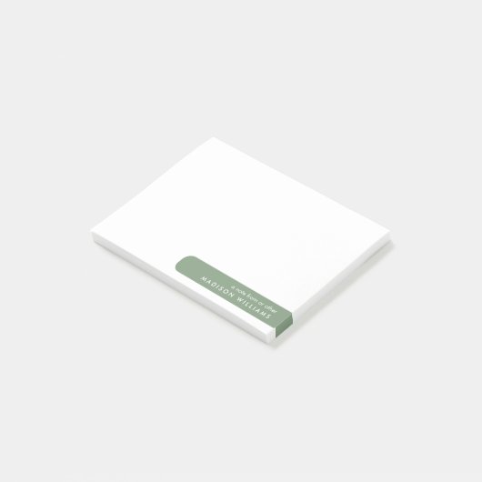 Moderne minimalistische gepersonaliseerde briefpap post-it® notes (Schuin)