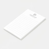 Moderne minimalistische gepersonaliseerde briefpap post-it® notes (Schuin)