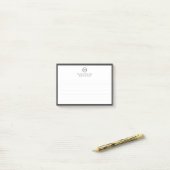 Moderne minimalistische gepersonaliseerde briefpap post-it® notes (Op bureau)