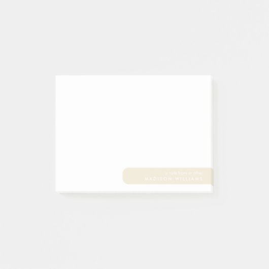 Moderne minimalistische gepersonaliseerde briefpap post-it® notes (Voorkant)