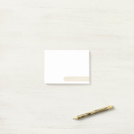 Moderne minimalistische gepersonaliseerde briefpap post-it® notes (Op bureau)