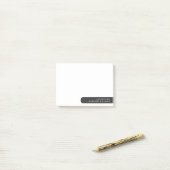 Moderne minimalistische gepersonaliseerde briefpap post-it® notes (Op bureau)