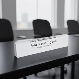 Moderne Minimalistische Gepersonaliseerde Bureauna Naambordje