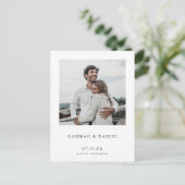 Moderne minimalistische gepersonaliseerde foto Sla Uitnodiging Briefkaart (Staand voorkant)