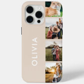 Moderne minimalistische gepersonaliseerde fotocoll Case-Mate iPhone case (Achterkant)