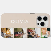 Moderne minimalistische gepersonaliseerde fotocoll Case-Mate iPhone case (Achterkant (horizontaal))