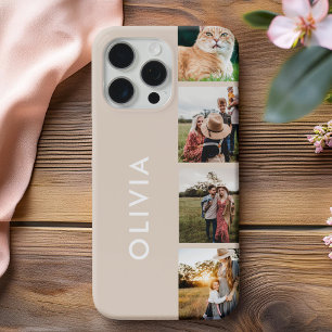 Moderne minimalistische gepersonaliseerde fotocoll iPhone 15 pro max hoesje