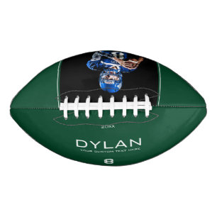 Moderne Minimalistische Gepersonaliseerde Groene A American Football