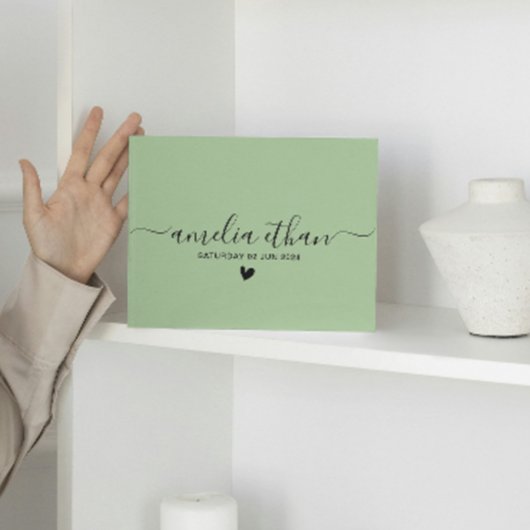 Moderne Minimalistische Gepersonaliseerde huwelijk Gastenboek