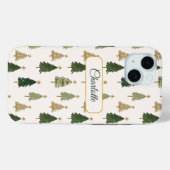 Moderne Minimalistische Gepersonaliseerde Kerstmis Case-Mate iPhone Case (Achterkant (horizontaal))