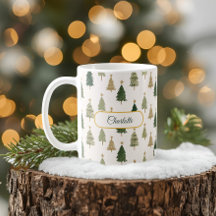 Moderne Minimalistische Gepersonaliseerde Kerstmok