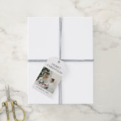 Moderne Minimalistische Gepersonaliseerde Kerstvak Cadeaulabel (Met Touw)