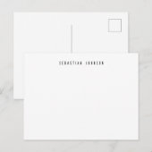 Moderne Minimalistische Gepersonaliseerde Naam Bri Briefkaart (Voorkant / Achterkant)