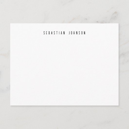 Moderne Minimalistische Gepersonaliseerde Naam Bri Briefkaart (Voorkant)