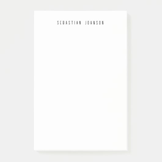 Moderne Minimalistische Gepersonaliseerde Naam Bri Post-it® Notes (Voorkant)