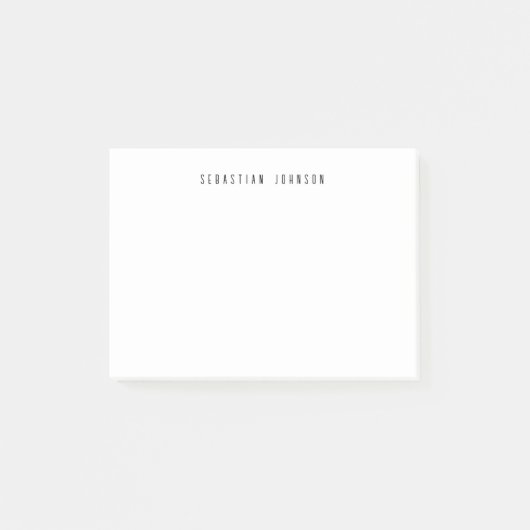 Moderne Minimalistische Gepersonaliseerde Naam Bri Post-it® Notes (Voorkant)