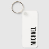 Moderne Minimalistische Gepersonaliseerde Naam Sleutelhanger (Voorkant)