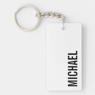 Moderne Minimalistische Gepersonaliseerde Naam Sleutelhanger