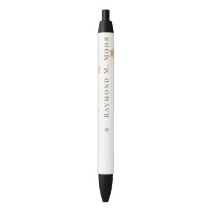 Moderne Minimalistische Gepersonaliseerde Naam Zwarte Inkt Pen