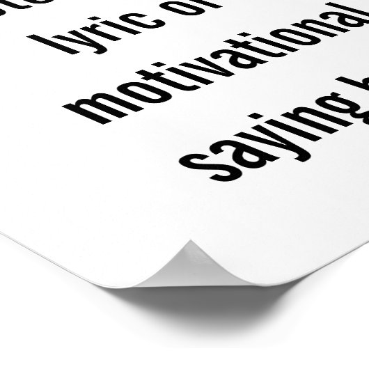 Moderne minimalistische gepersonaliseerde offerte  poster (Hoek)