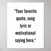 Moderne minimalistische gepersonaliseerde offerte  poster (Voorkant)