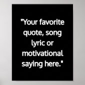 Moderne minimalistische gepersonaliseerde offerte  poster (Voorkant)