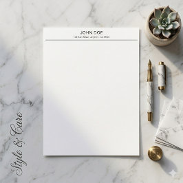 Moderne Minimalistische Gepersonaliseerde Zakelijk Briefhoofd