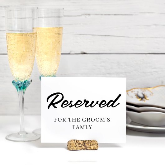 Moderne minimalistische gereserveerde bruiloft gep kaart